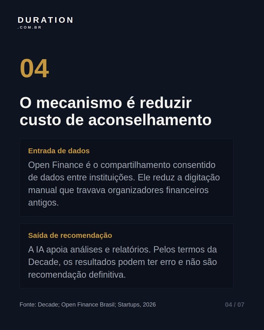 Slide 4 de 7: O mecanismo é reduzir custo de aconselhamento