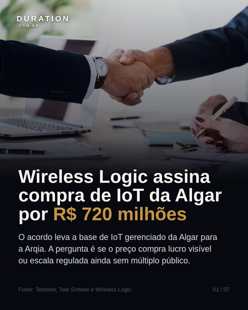 Slide 1 de 7: Wireless Logic assina compra de IoT da Algar por R$ 720 milhões
