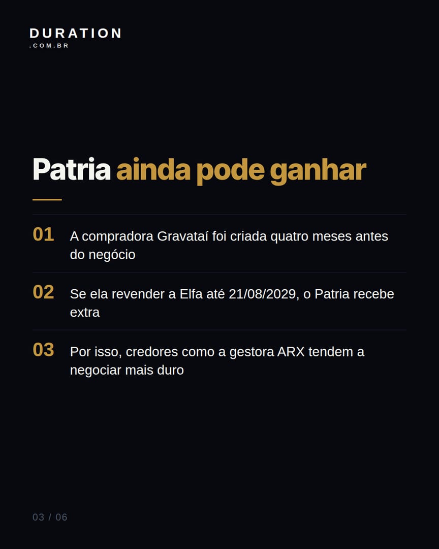 Slide 3 de 6: Patria ainda pode ganhar