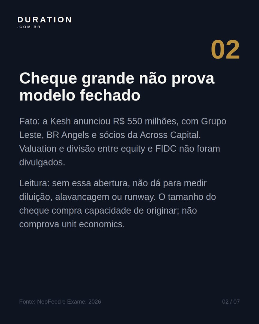 Slide 2 de 7: Cheque grande não prova modelo fechado